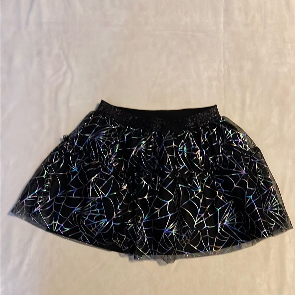 Cat & Jack Black and Silver Flared Skirt